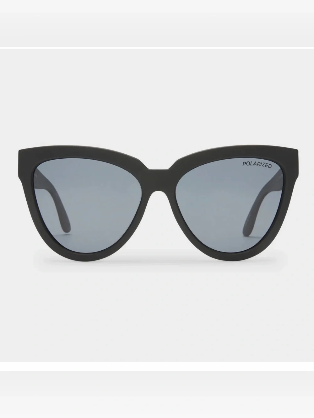 Le Specs Black Cat-Eye Sunglasses with Gray Lenses LIAR LAIR | BLACK RUBBER